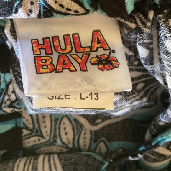 Hula Bay Leaf Print Halter top size 13 - Picture 2 of 7